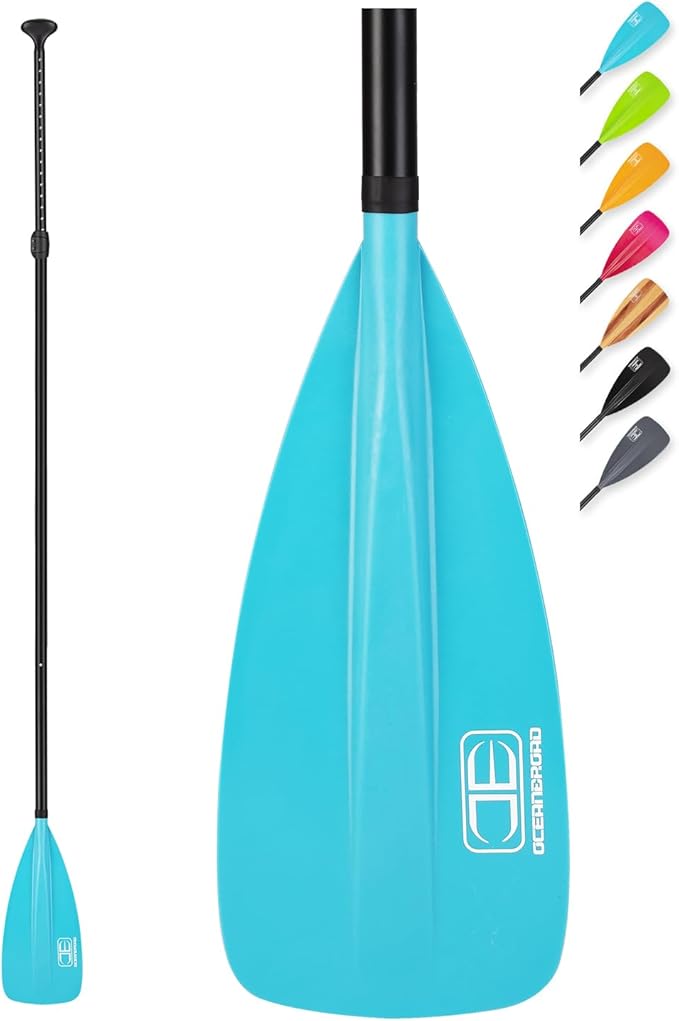 OCEANBROAD SUP Paddle - Adjustable Stand-Up Paddle for Paddleboard Kayak, Adjustable Aluminum Alloy Shaft with Reinforced Nylon Blades