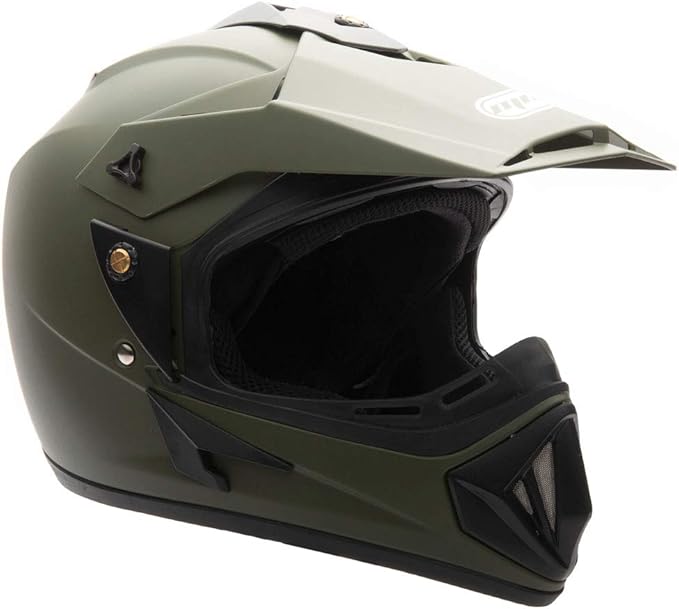 MMG Adult Motorcycle Off Road Helmet DOT - MX ATV Dirt Bike Motocross UTV - with Goggles
