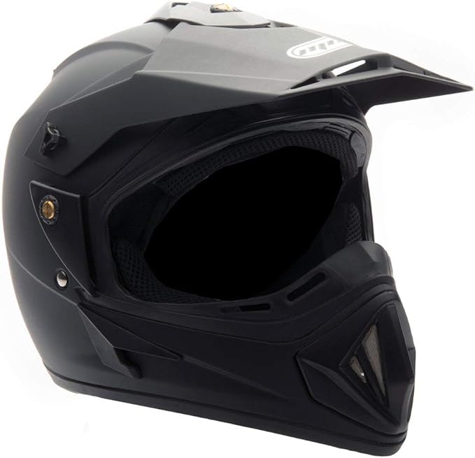 MMG Adult Motorcycle Off Road Helmet DOT - MX ATV Dirt Bike Motocross UTV - with Goggles