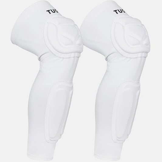 TUOY Knee Pad with Shin Guard Pads, Protective Shin/Knee Sleeve Support for Soccer, Football, Basketball, Wrestling, Volleyball (A Pair)