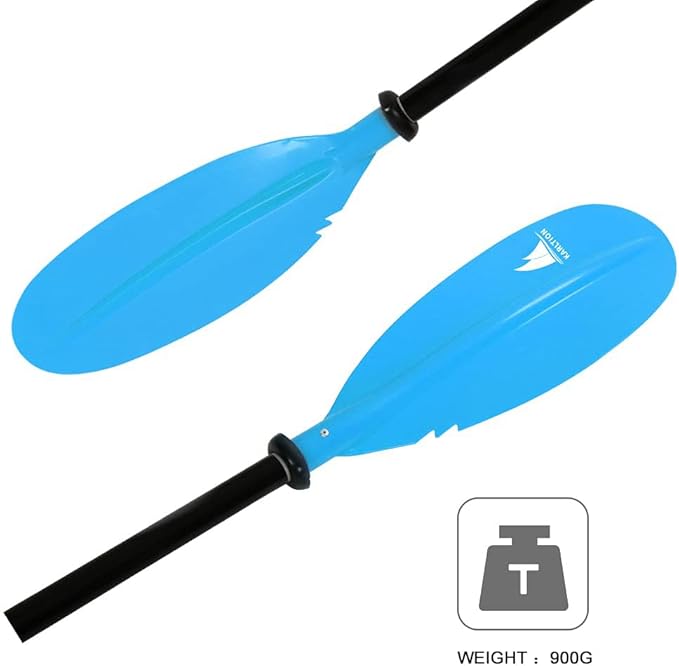 Kayak Paddle - Adjustable 2 Pieces Aluminum Alloy Shaft with Glass Fiber Blade for Surfing,Oar Fishing Easy Packable Travel