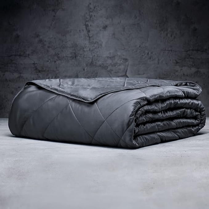 LUXOME Lightweight Blanket | 100% Rayon (Viscose) from Bamboo Fabric & Fill | King/Cal King - 98"x92" | Thermal-Regulating | Charcoal