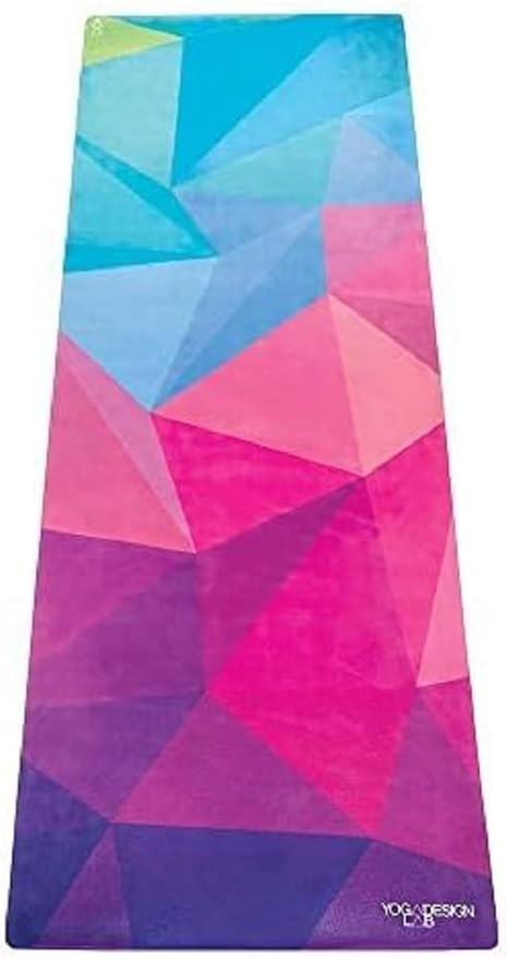 YOGA DESIGN LAB | The Combo Yoga Mat | 2-in-1 Mat+Towel | Eco Luxury | Ideal for Hot Yoga, Power, Bikram, Ashtanga, Sweat | Studio Quality | Includes Carrying Strap!