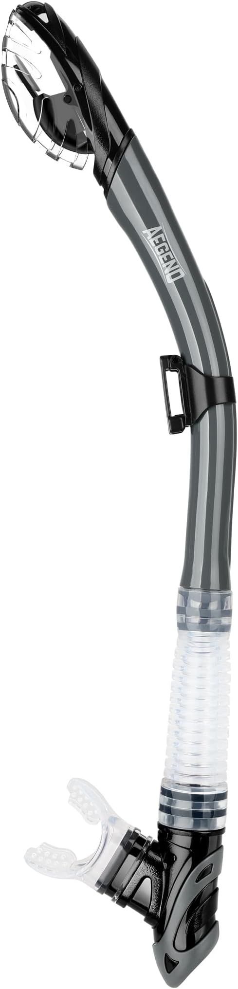 Aegend Dry Snorkel, Dive Mask Easy-Breath Free Diving Snorkel for Snorkeling Scuba Diving Freediving Swimming, with Top Dry Valve and Food-Grade Silicone Mouthpiece