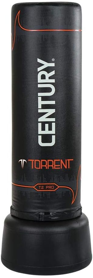 Century Torrent Freestanding Punching Bags - T1 or T2 Options | Black Free Standing Training Heavy Bag | Ideal for Martial Arts, Boxing, Kickboxing and Cardio Workouts | Designed for Men and Women