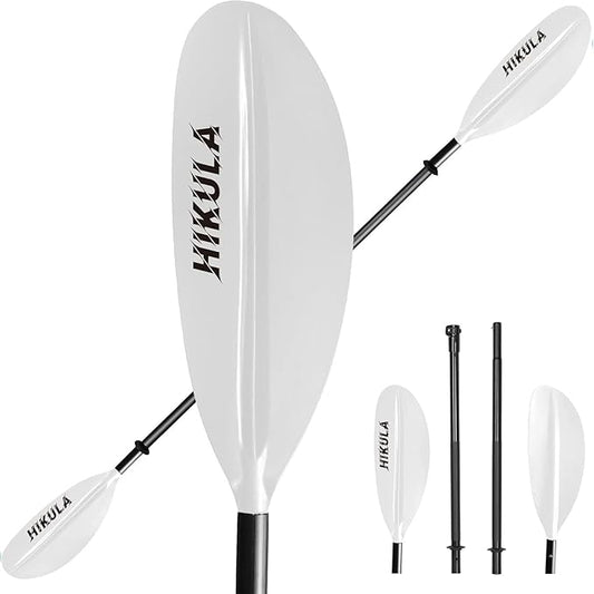 Kayak Paddle 4 Pieces Aluminum Shaft and PP Blade Floating 86.6in/220cm, 90.5inch/230cm Lightweight Oars