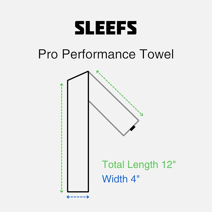 SLEEFS White Gothic Cross Thin Football Towel