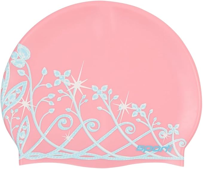 Sporti Silicone Swim Cap for Kids, Unisex Youth Swimming Cap, Protection Bathing Caps for Your Children, Aged 2-10