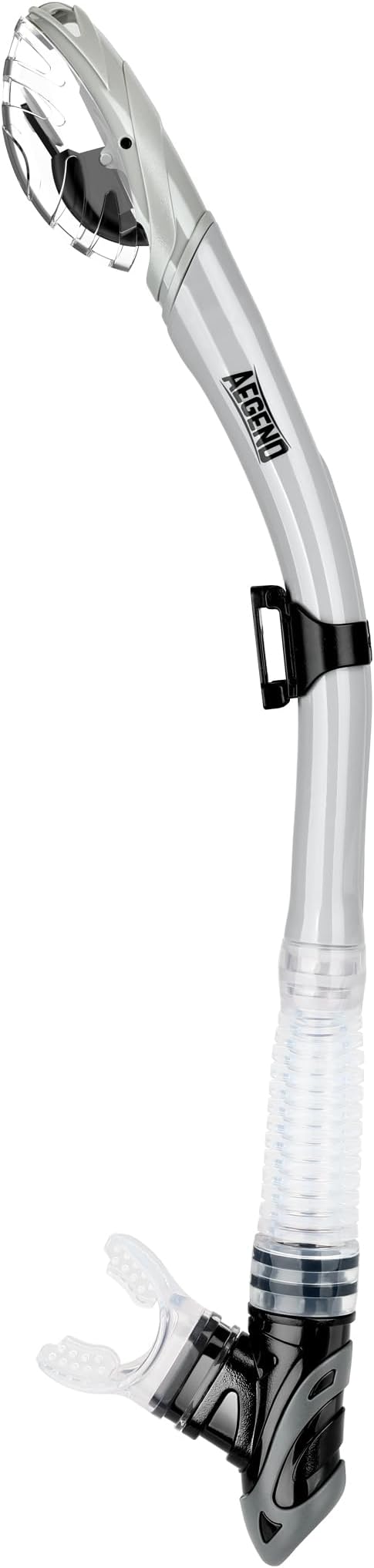 Aegend Dry Snorkel, Dive Mask Easy-Breath Free Diving Snorkel for Snorkeling Scuba Diving Freediving Swimming, with Top Dry Valve and Food-Grade Silicone Mouthpiece