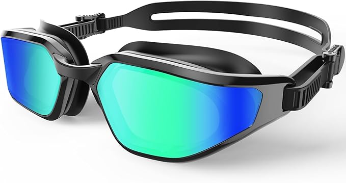 Swim Goggles, Unisex Adult Swimming Goggles for Men Women Youth - Anti Fog, Anti UV, No Leakage, HD Wider View