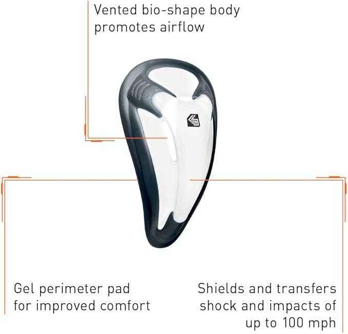 Shock Doctor BioFlex Athletic Cup, Vented Protection, Adult Sizes