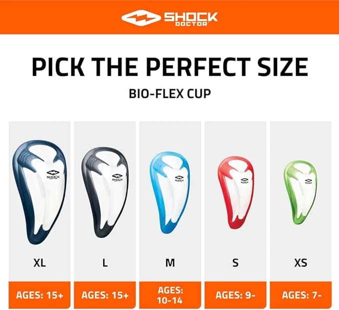 Shock Doctor BioFlex Athletic Cup, Vented Protection, Adult Sizes