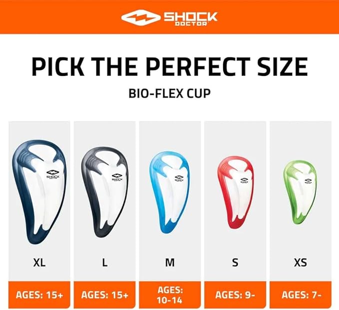 Shock Doctor BioFlex Athletic Cup, Vented Protection, Adult Sizes