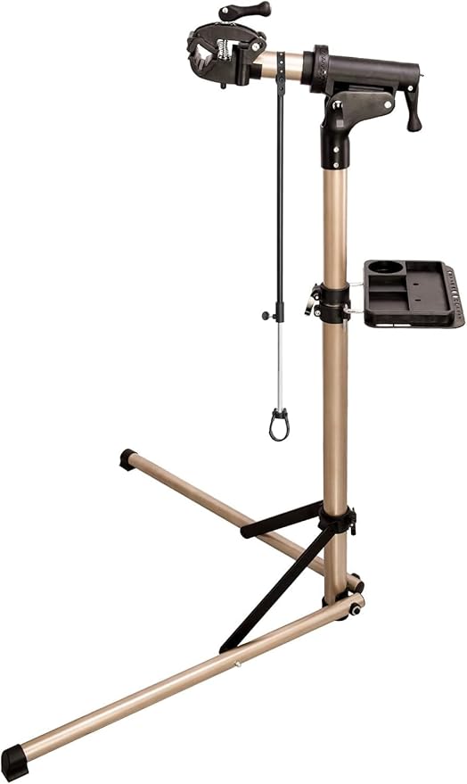 teraysun Bike Repair Stand,Home Foldable Aluminum Alloy Bicycle Workstand Floor for Road Bikes and Mountain Bikes-Height Adjustable