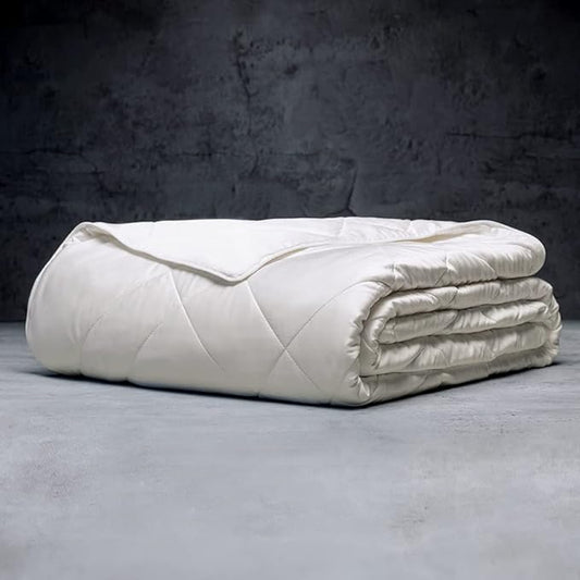 LUXOME Lightweight Blanket | 100% Rayon (Viscose) from Bamboo Fabric & Fill | King/Cal King - 98"x92" | Thermal-Regulating | Ivory