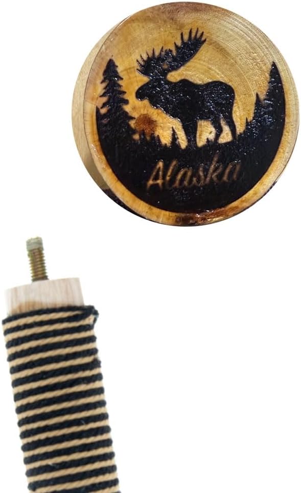 SE 3 Piece 55" Detachable Pine Wood Walking/Hiking Stick with Metal Tip, Reinforced Rubber Tip, and Water-Resistant Travel Pouch - Portable and Durable for Outdoor Adventures