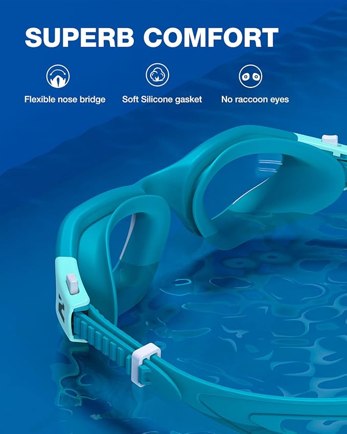 ZIONOR Swim Goggles, G1 SE Swimming Goggles Anti-fog for Adult Men Women