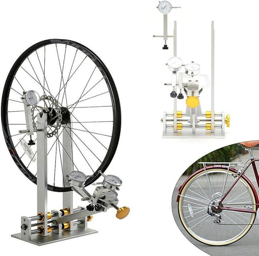 Wheel Truing Stand, Professional Bike Truing Stand for Maintenance with 3 Gauges, Bicycle Repair Tools, Accepts Wheels 13"-38"