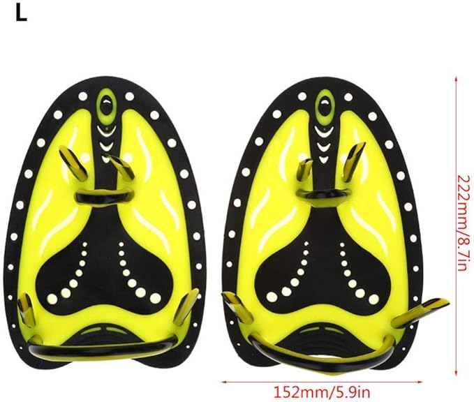 Swim Fins, Adjustable Kids Flippers for Swimming, Professional Swim Hand Paddles, Flat Paddles for Kids, Children, Men, Women