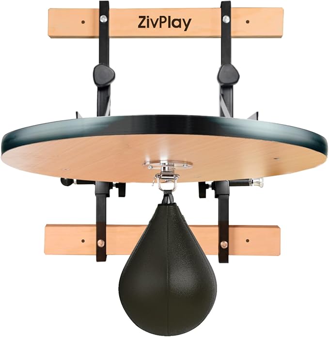 Speed Bag Platform Speed Bag Stand for Boxing Punching Practice Includes Height Adjustable Mount Speedbag and Air Pump 360° Swivel 24 Inch Board