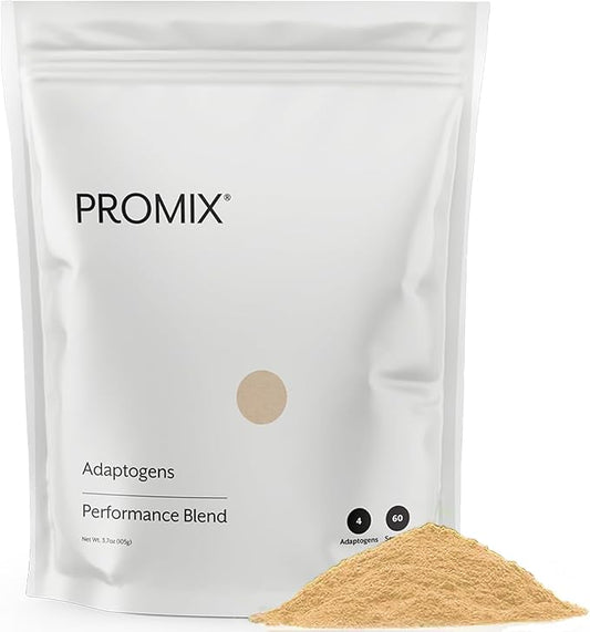 Promix Adaptogens Mushroom Coffee Supplement Powder - with Organic Ashwagandha, Lion’s Mane, Turkey Tail & Reishi - 60 Servings