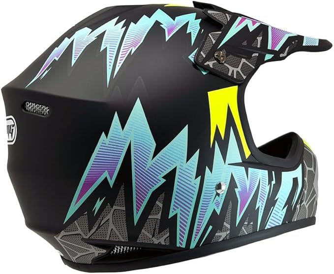MMG Adult Motorcycle Off Road Helmet DOT - MX ATV Dirt Bike Motocross UTV - with Goggles