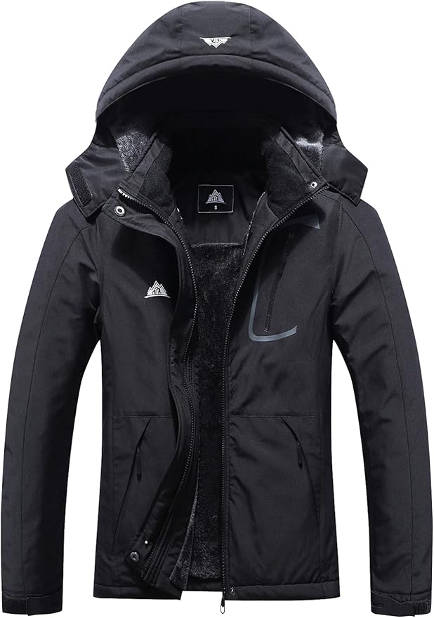 MOERDENG Women's Waterproof Ski Jacket Warm Winter Coat Outdoor Windbreaker Hiking Snowboarding Jacket