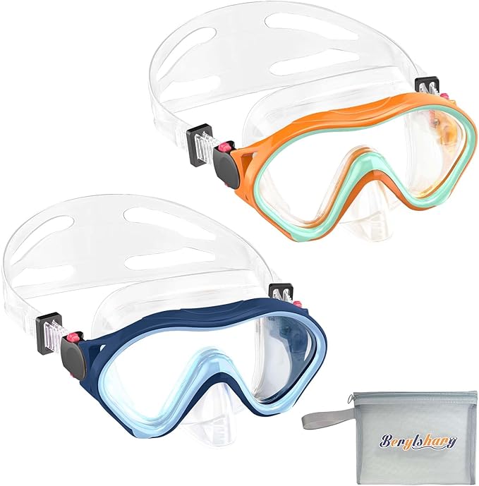 Kids Swim Goggles with Nose Cover -Diving Mask Leak-Proof Design for Boys Girls Ages 5-15 | Anti-Fog & UV Protection Swimming Glasses