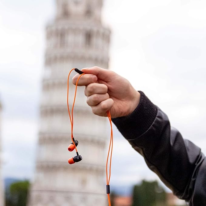 LUDOS Clamor USB C Headphones for iPhone 16 15 Pro Max Plus iPad Pro, 5 Years Warranty, USB-C Earbuds for Samsung Galaxy S24 S23 Ultra S22 S21 FE S20 A55 A54 A53, USB Type C Earphones - Orange