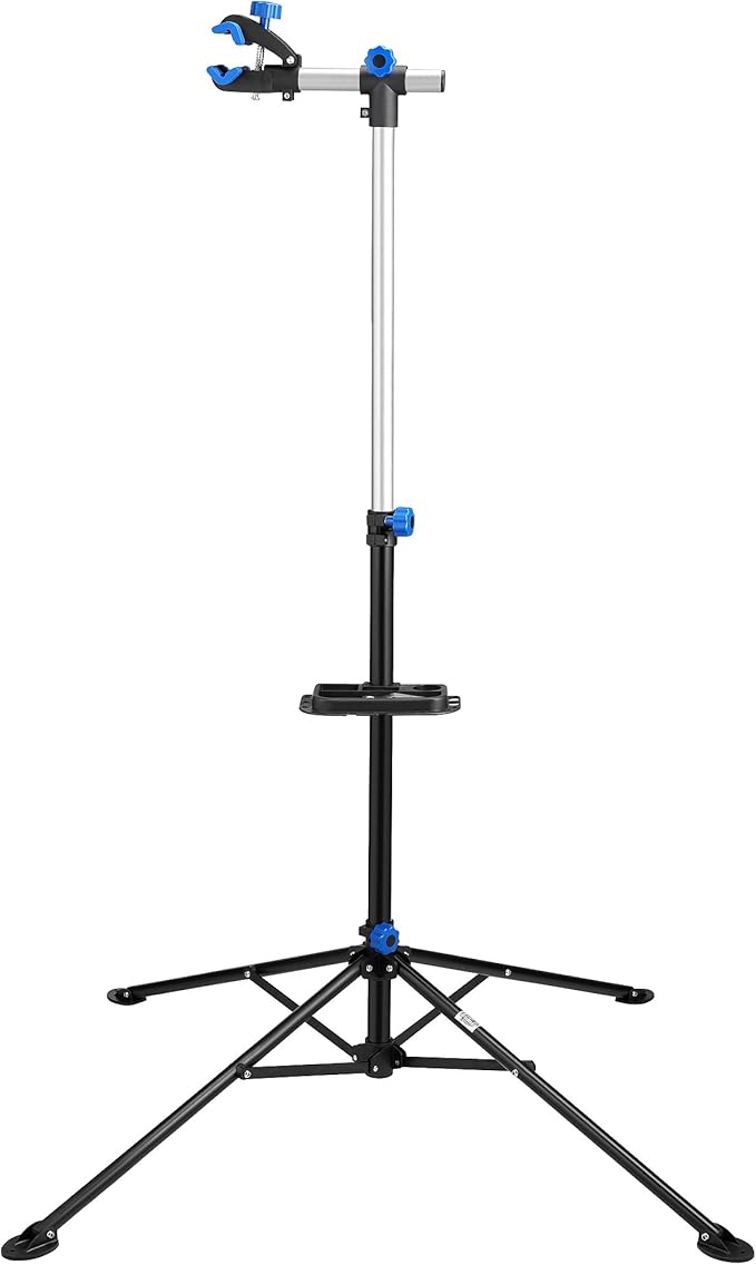 Pro Stand Plus Bike Rack - Heavy-Duty Telescoping Bicycle Stand with Tool Tray, Rotating Clamps, and Adjustable Handlebar Rod by RAD Cycle (Black)