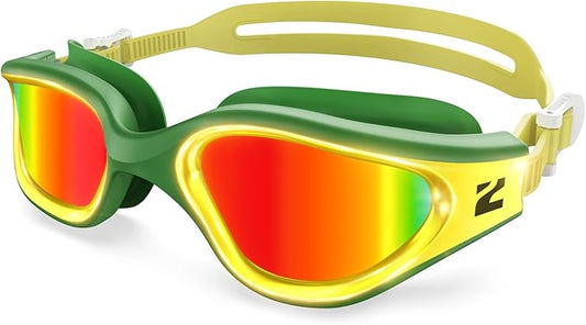 ZIONOR G1 Nava Super Anti-Fog Unisex Swim Goggles Mirror/Bright Smoke Lens