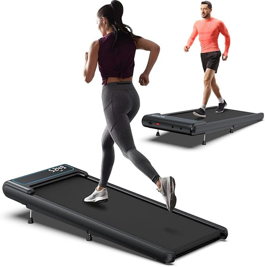 COZYINN 10% Incline Walking Pad - 2.5HP 4MPH/7.6MPH 265/340+lb Capacity Treadmills for Home, Portable Foldable Adjustable Incline Treadmill with Wide Running Area, Mute Control, Works with KINOMAP