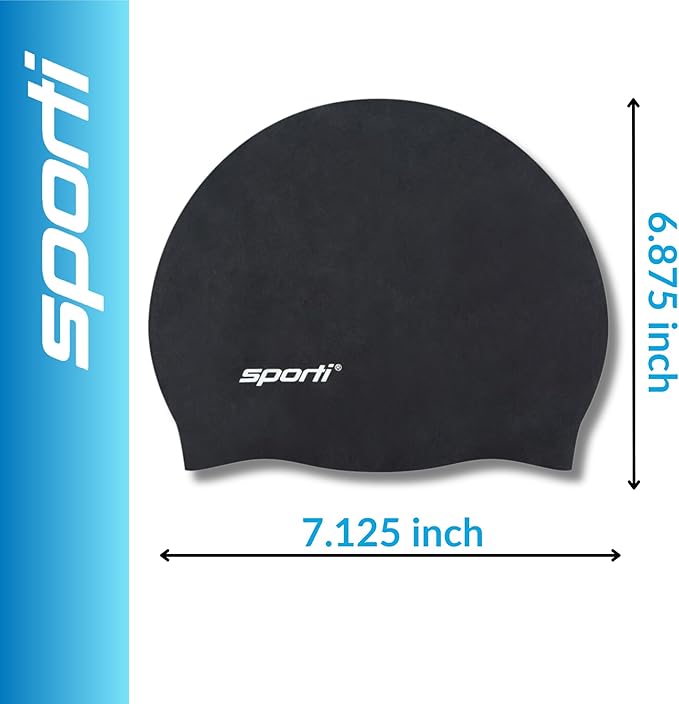 Sporti Silicone Swim Cap for Kids, Unisex Youth Swimming Cap, Protection Bathing Caps for Your Children, Aged 2-10