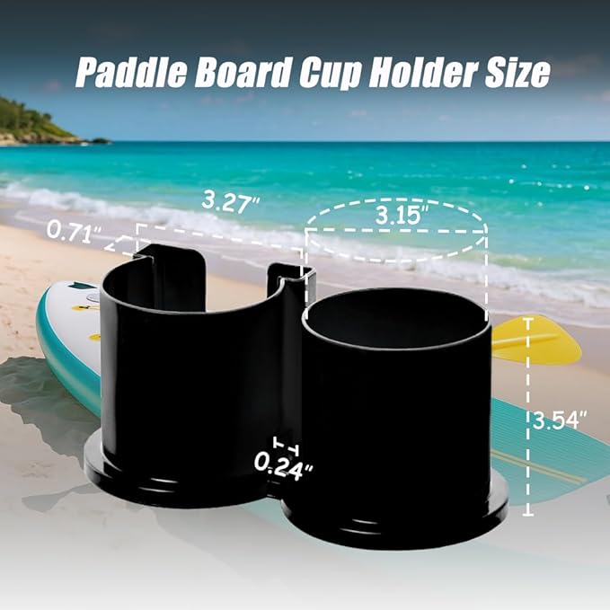 Paddleboard Cup Holder, Kayak Drink Holder for Paddle Board Cup and Phone Holder, Sup Surfboards Canoes Kayak Paddle Board Accessories for Types of Cup Bottle Drink
