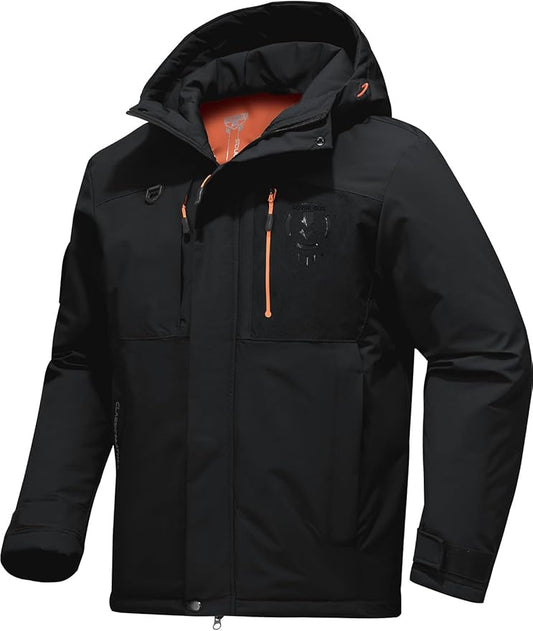 Men's Winter Jacket Waterproof Ski Snow Coat Windproof Snowboard Hooded Raincoats with Warm Graphene lining