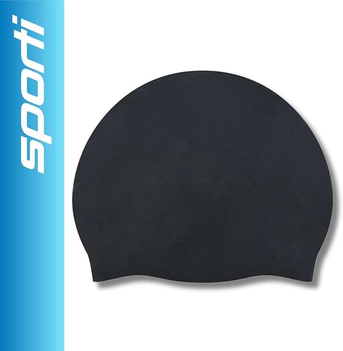 Sporti Silicone Swim Cap for Kids, Unisex Youth Swimming Cap, Protection Bathing Caps for Your Children, Aged 2-10