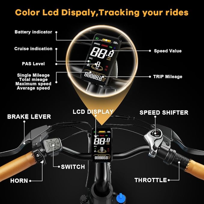 𝟏𝟎𝟎𝟎𝐖 Peak Electric Bike for Adults,up 𝟖𝟎 Miles Removable Battery Ebike, 26" UL Certified Electric Mountain E Bike,Adult Electric Bicycles for Commute Beach Snow