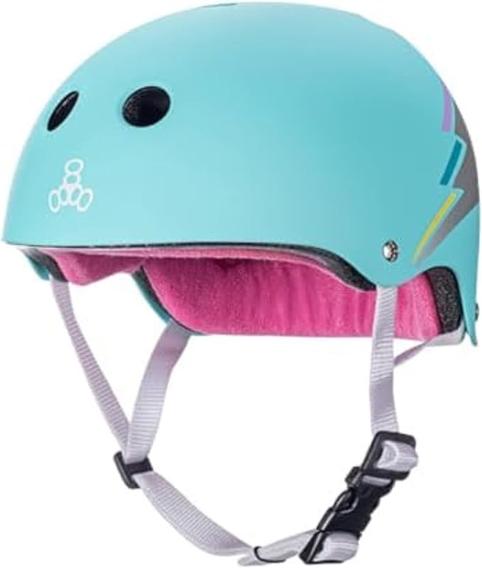 Triple Eight Certified Sweatsaver Helmet for Skateboarding, BMX, Roller Derby, Roller Skating, Inline Skating, Scooter and Bike