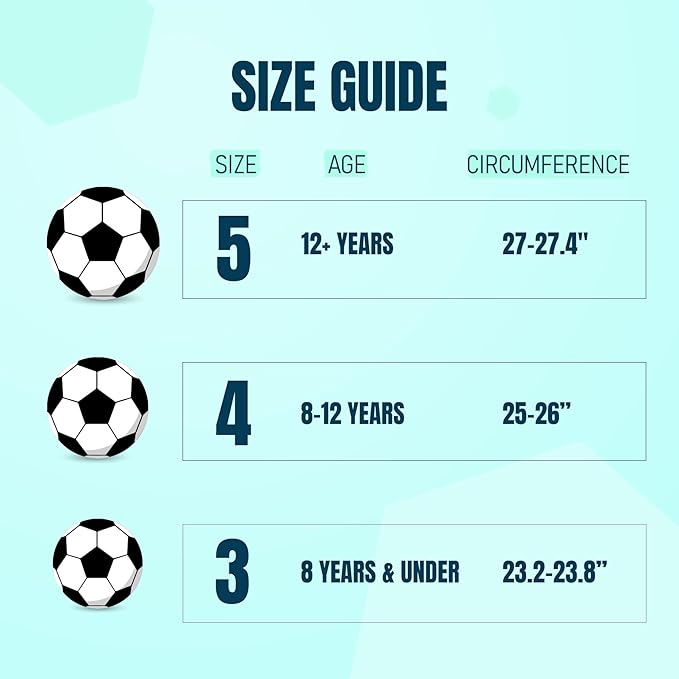 Soccer Ball Size 3/4/5 with Pump & Bag - Pack of 1, 2 or 3 - Official Size & Weight - Classic Black & White - Indoor Outdoor Use - Durable & Long-Lasting - Ideal Gift for Toddler, Kids, Youth & Adults