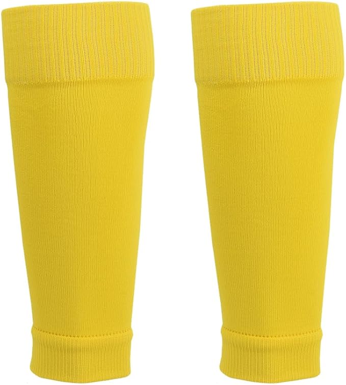 2 Set Anti-Slip Grip Soccer Socks with Shin Guard Sleeves, Sports Athletic Socks for Men Women