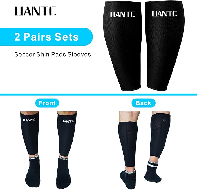 Shin Guards - Soccer Shin Guards with Cushion Protection for Kids/Adults