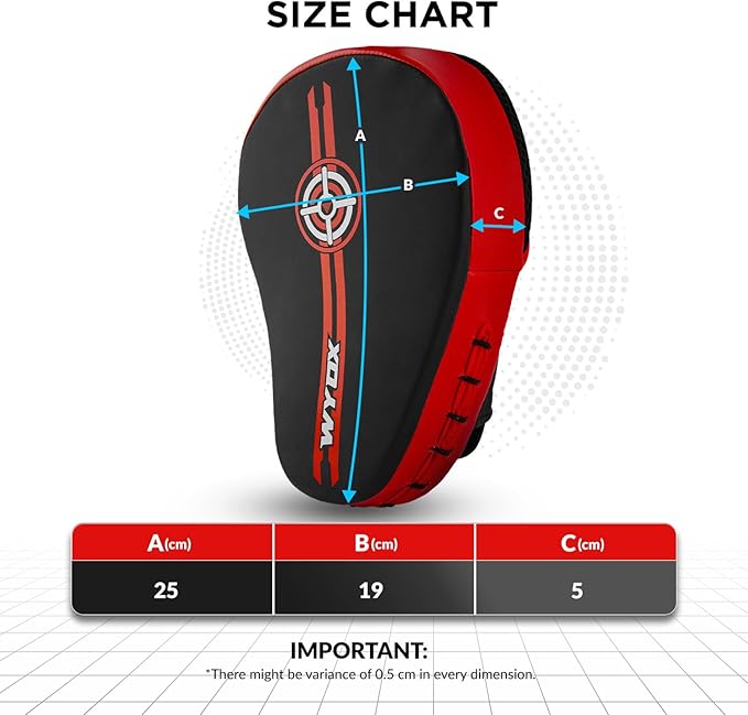 WYOX Curved Boxing Punch Mitts – Boxing Pads Training Set, Punching Mitts for Adults, Kickboxing Pads, Muay Thai Pads, Karate Pads, MMA Training Equipment, Martial Arts Focus Pads