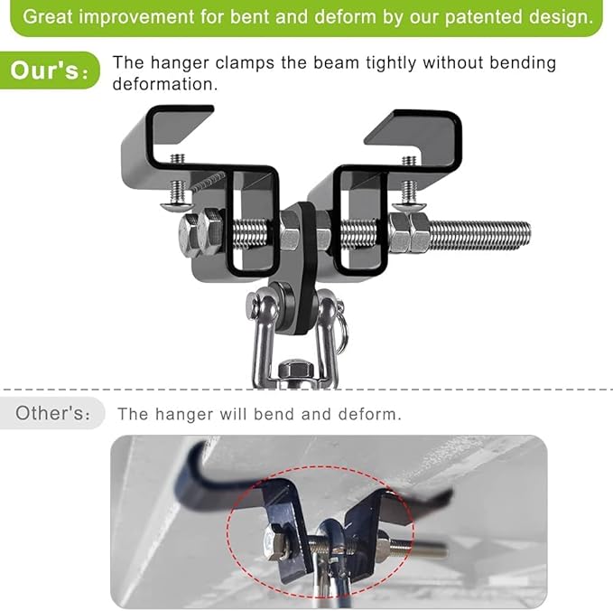 BeneLabel Punching Bag Hanger, Heavy Bag Mount, Boxing Bag Kit, Holder, Wall Mount, Accessories for Beam, 400KG Capacity