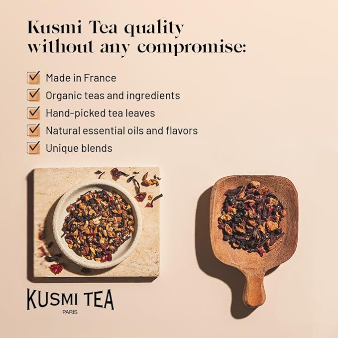 Kusmi Tea - Pack of 2 Boxes of Tea Bags - BB Detox - Iconic Detox Tea - 100% Organic - Blend of Green Tea, Mate & Grapefruit - Organic Flavored Yerba Mate - 2x20 Tea Bags