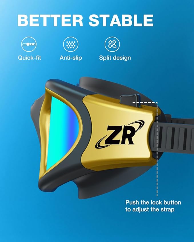 ZIONOR Swim Goggles, G1 MAX Polarized Anti-Fog Swimming Goggles for Men Women