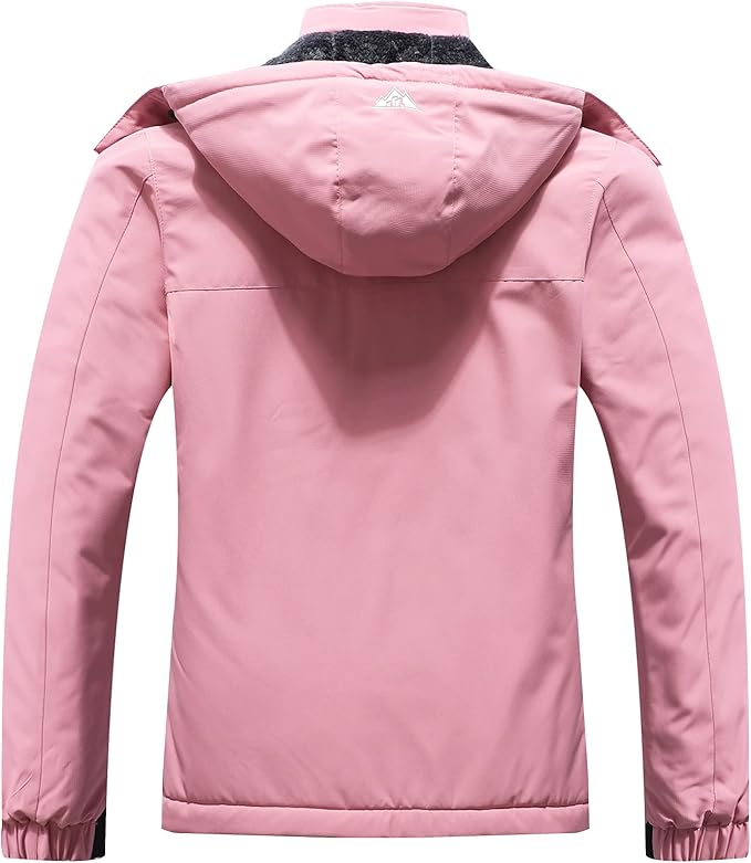 MOERDENG Women's Waterproof Ski Jacket Warm Winter Coat Outdoor Windbreaker Hiking Snowboarding Jacket