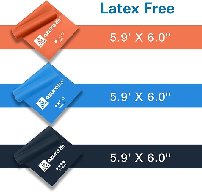 Resistance Bands,Professional Long Non-Latex Elastic Stretch Bands,Exercise Bands for Physical Therapy, Yoga, Pilates, Rehab, at-Home or The Gym Workouts, Strength Training