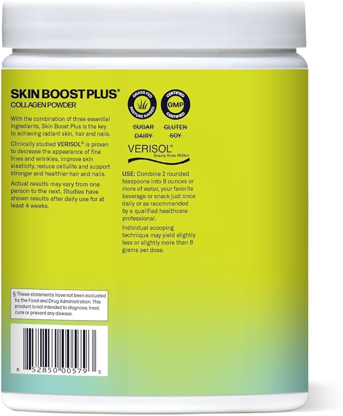 Skin Boost Plus (Chocolate) [50-Serves] | Collagen Powder Supplement with Verisol Bioactive Hydrolyzed Collagen Peptides, Vitamin C & Hyaluronic Acid to Improve Skin Elasticity