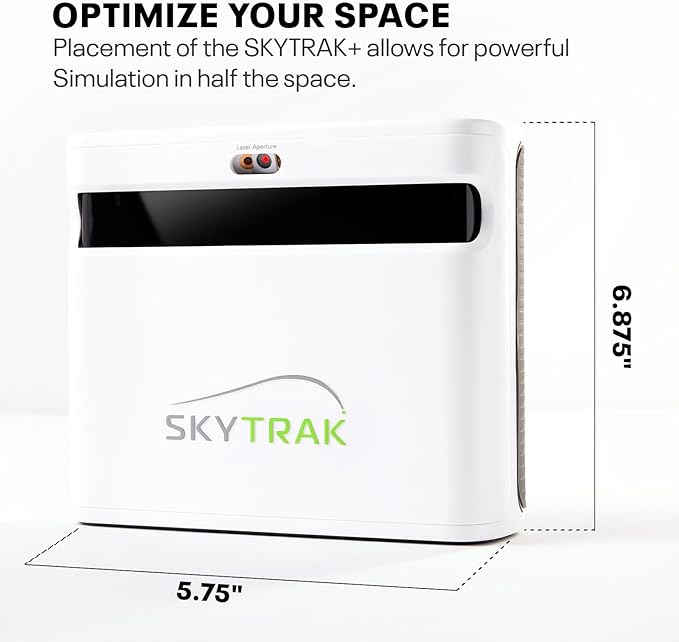SkyTrak+ Launch Monitor & Golf Simulator Protective Shield - Tour-Level Swing Analysis with Dual Doppler Radar, Enhanced Camera, Real-time Simulation, Wi-Fi, USB-C Charging