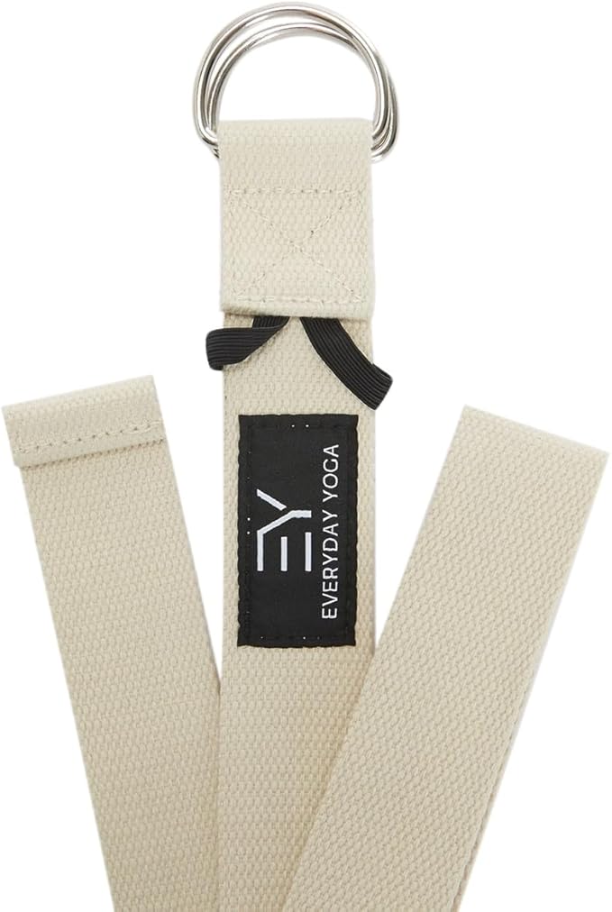 Everyday Yoga Super Strong Strap with Metal D-ring Buckle - Improve Flexibility, Stretching, and Physical Therapy Fitness.
